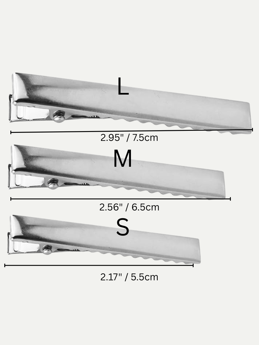 Silver Metal Alligator Hair Clip